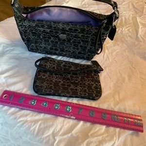 Small coach purse with wristlet